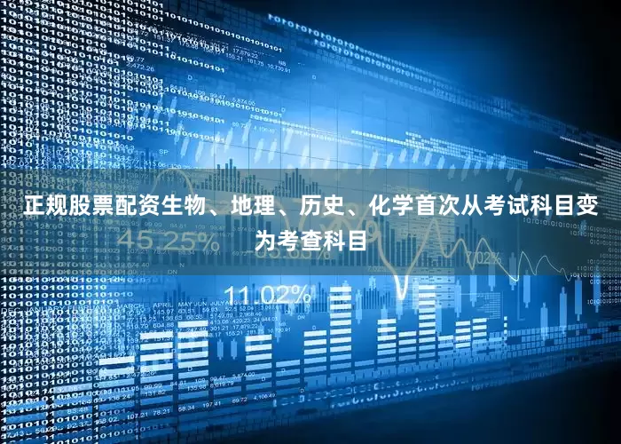 正规股票配资生物、地理、历史、化学首次从考试科目变为考查科目