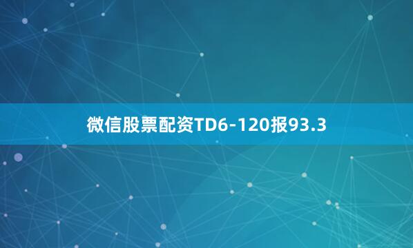 微信股票配资TD6-120报93.3